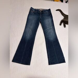 Paige Premium Denim Womens Jeans Hidden Hills Boot Cut Slightly Distressed Sz 30